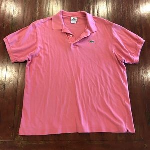 Lacoste polo, men’s, coral, size 7/ XL